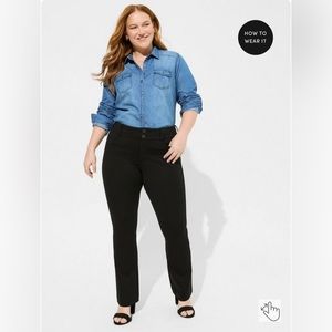 Trouser Boot Studio Luxe Ponte Mid-Rise Pant